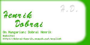 henrik dobrai business card